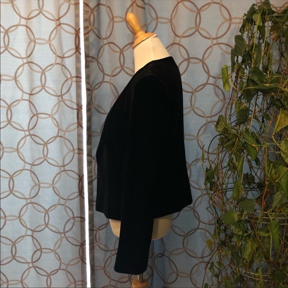 Chelsea Rose Black Velvet Blazer Size 10 VGUC - Picture 2 of 4